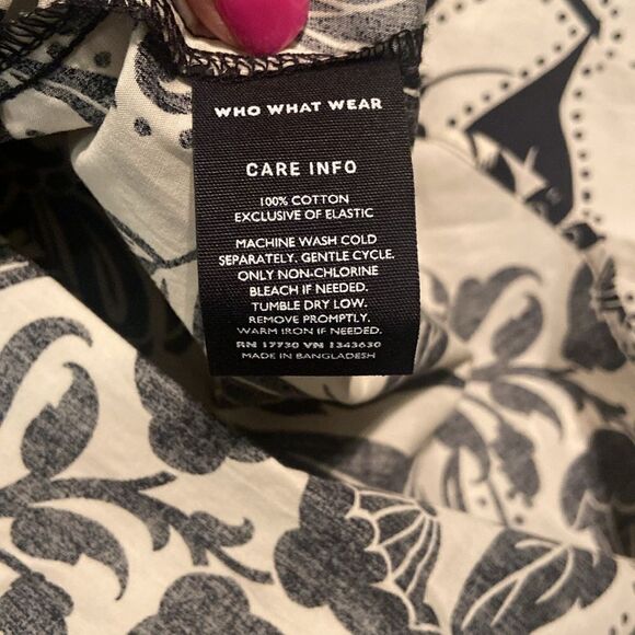Who What Wear? High Low Maxi Dress Black and White Floral Print - Picture 8 of 8